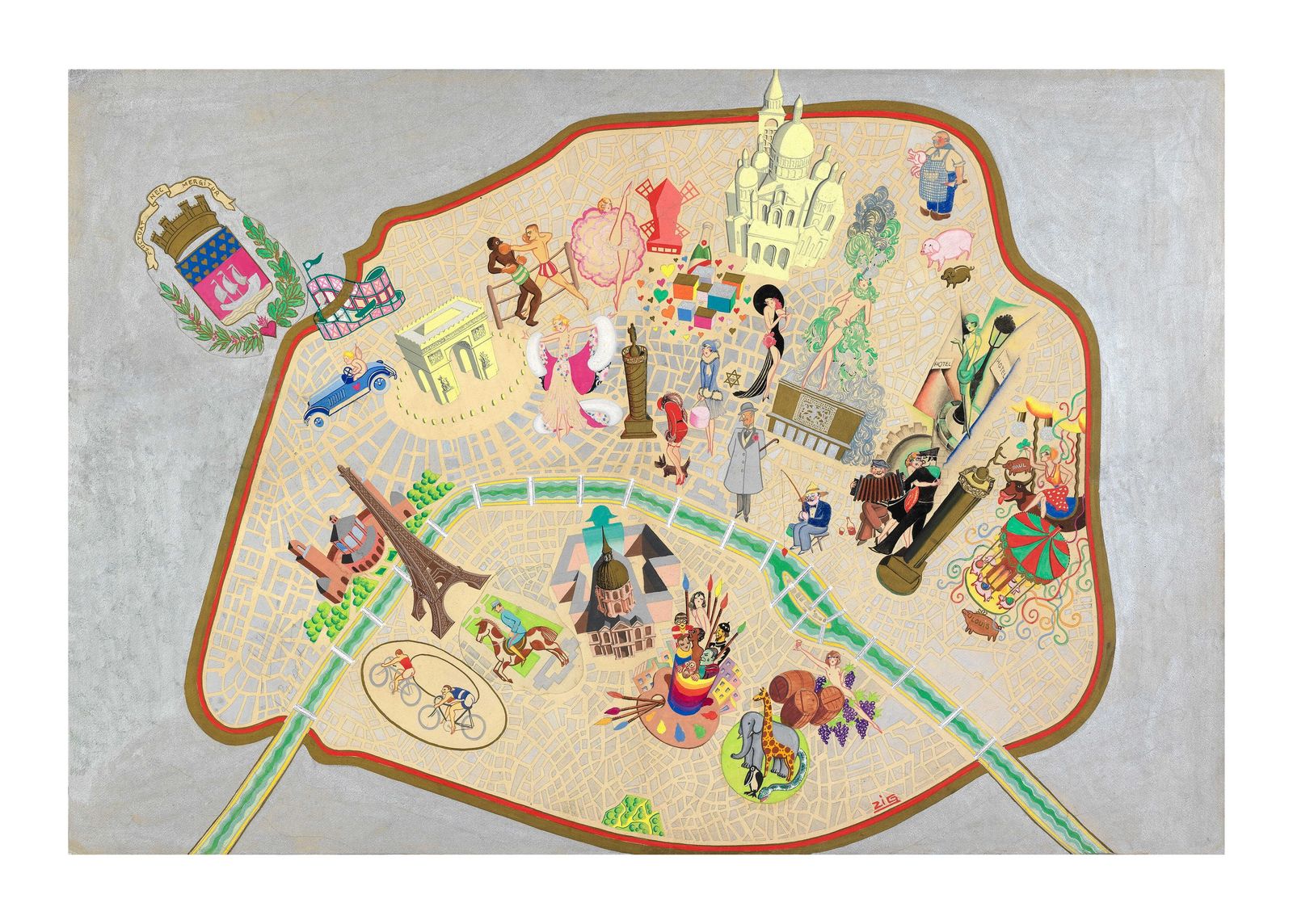 Carte de Paris par ZIG